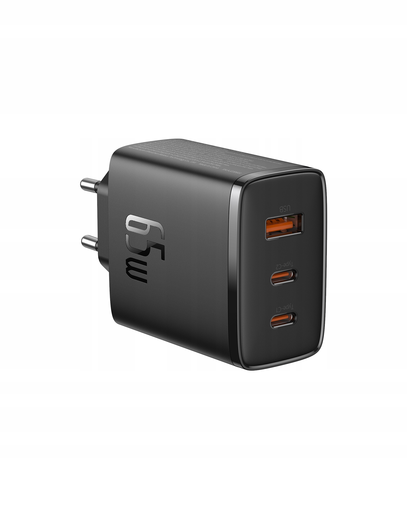 BASEUS RÝCHLA SIEŤOVÁ NABÍJAČKA CUB NAPÁJACÍ ZDROJ 2X USB-C + USB, 65W